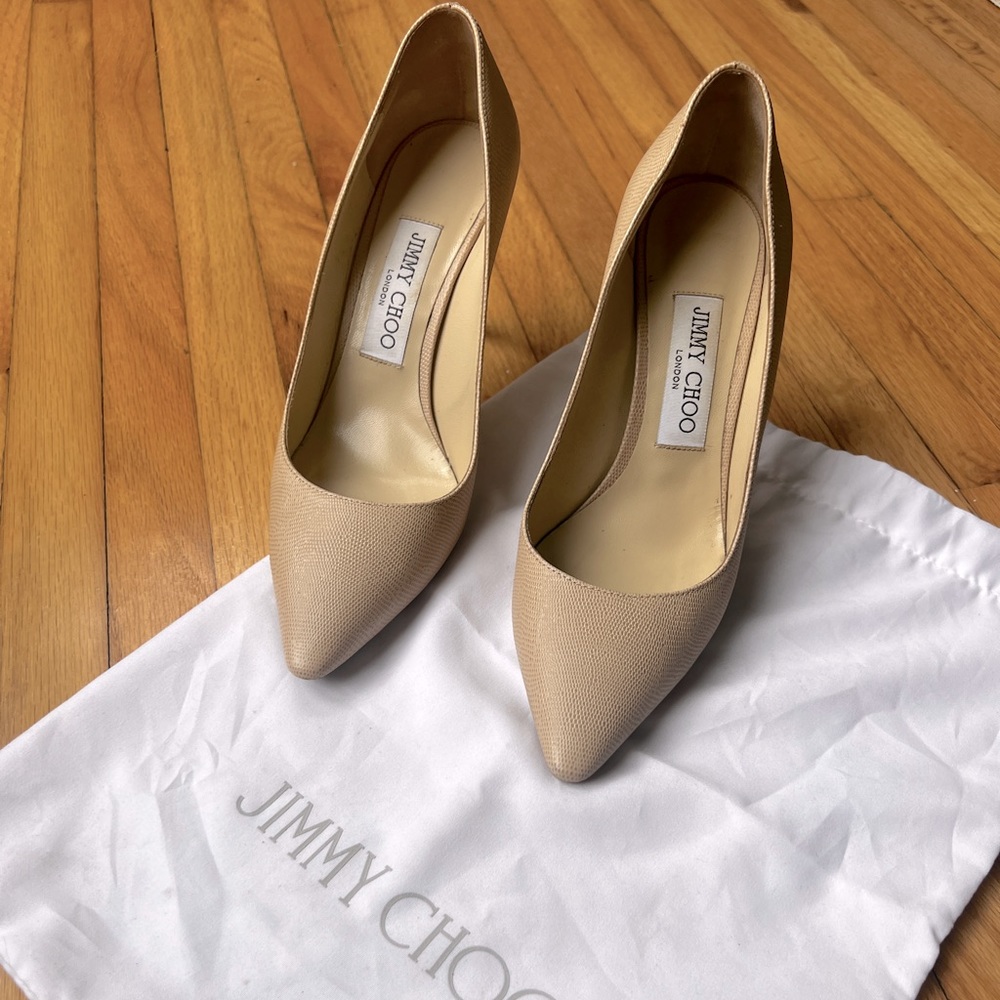 Nude Jimmy Choo Size 36.5 3in Heels